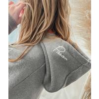 パーカー 「JaVa ジャバコラボ」 ラフに過ごしたい日にも トレンドを プラス。ランダム 刺繍 裏起毛 オーバーサイズ パーカー レディース