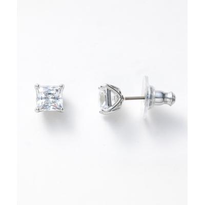 スワロフスキー ピアス スクエア（石の素材：クリスタル（水晶