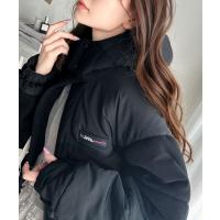 ブルゾン アウター 「JaVaジャバコラボ」こなれ感をプラス。フリース異素材ドッキングオーバーサイズ中綿アウター レディース