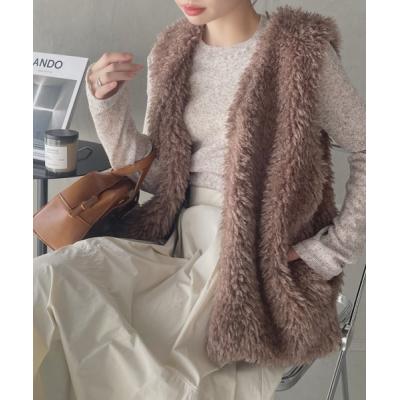 cen.made in Japan / プードルファーベスト cen.made in Japan / プードルファーベスト poodle fur vest | mite