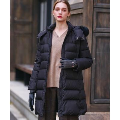 DRESSTERIORドレステリアダウンコート　ダウンジャケット　ネイビー　36 DRESSTERIOR ダウンコート ダウンジャケット 「大人百花冬号掲載