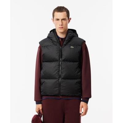 Lacoste グレー ダウンベスト フード付き LACOSTE ダウンベスト｜コート、ジャケット｜ファッション