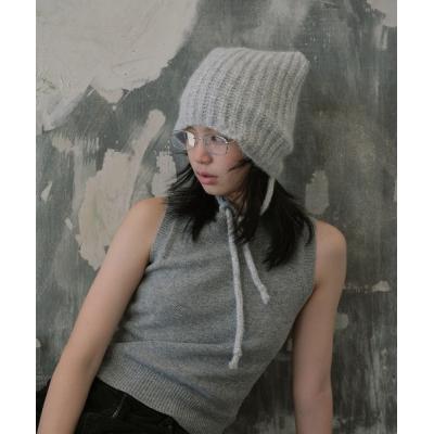 レア（レディースニット帽、ビーニー）（色：レッド系）｜帽子