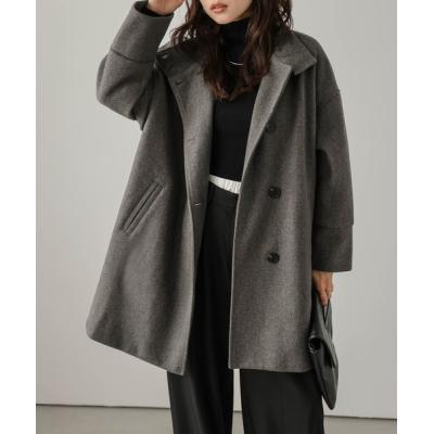 スタンドカラーオーバーコート　グレー スタンドカラーオーバーコート[品番：MKSW0052626]｜MURUA（ムルーア