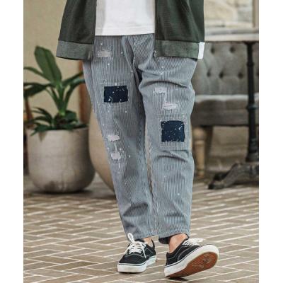 ヒッコリーパンツ レディース（メンズテーパードパンツ）（サイズ（S/M