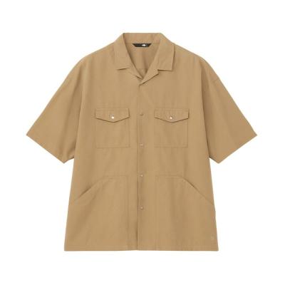 THE NORTH FACE 半袖シャツ M　開襟シャツ THE NORTH FACE ノースフェイス 総柄 開襟シャツ Mサイズ 白