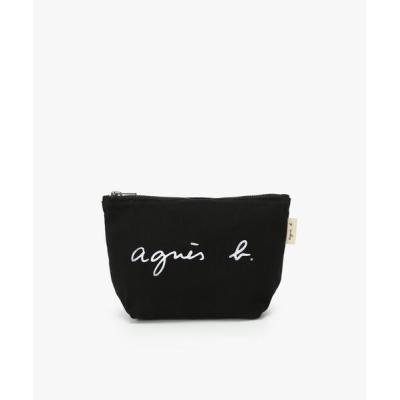 【極美品】希少　アニエスベー ウエストポーチ レザー ブラック 　エンボスロゴ org.jpg