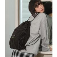 デイバック リュック 「Snap club」ロゴ刺繍 ナイロン ダブルドローコード ナップサック レディース メンズ