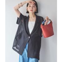 コート アウター 「累計販売数4000枚突破」メッシュフレンチスリーブジャケット レディース