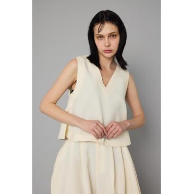 ヘリンドットサイ Vネックべスト(値札付き) HeRIN.CYE ベスト ジレ V neck vest Vネックベスト レディース