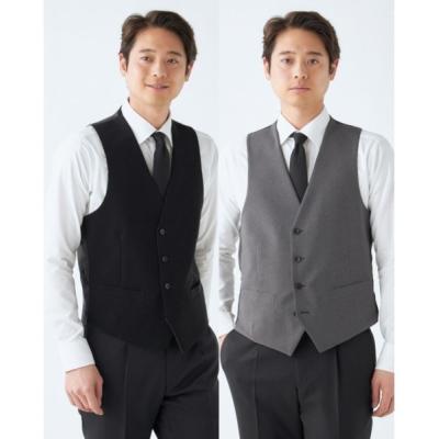 【スーツセレクト】2WAYリバーシブル メンズジレ ベスト スリーピースA6 L 発送在庫あり】【BL】【年間】リバーシブルジレ(ベスト)/ブラック