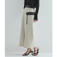 ロング スカート 「STUDIOUS/ステュディオス」Leather Belted Straight SK/レザーベルテッドストレッチスカート | ZOZOTOWN Yahoo!店