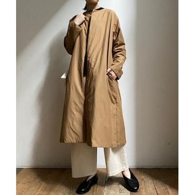 プランテーション　薄手で襟なしのゆったり軽いコート プランテーション 薄手で襟なしのゆったり軽いコート Plantation