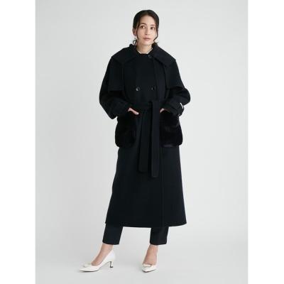 セルフォード ロングコート ネイビー サイズ38 セルフォード コート