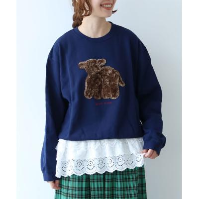 ビュルデサボン　刺繍デザイン グレー トレーナー セット ビュルデサボン 刺繍デザイン グレー トレーナー セット