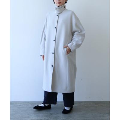 yuni Wool/super100bottleneckコート　タイムセール最終 yuni ステンカラーコート コート ウールsuper100 bal collar cocoon