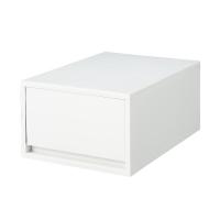 収納 再生ポリプロピレン入り　小物収納ケース　大　ホワイトグレー　約幅２６×奥行３７×高さ１７．５ｃｍ