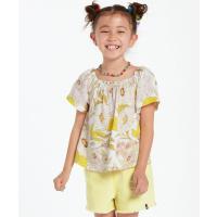 tシャツ 「VOLCOM/ボルコム」 Girls Happy Cloud Short Sleeve /キッズ総柄シャーリングネック半袖トップス キッズ | ZOZOTOWN Yahoo!店