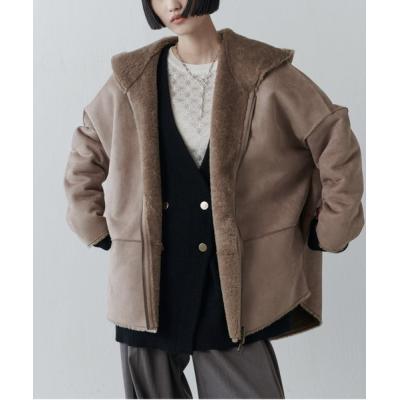 zucca ズッカ フェイクスエード フード ムートンコート フェイク