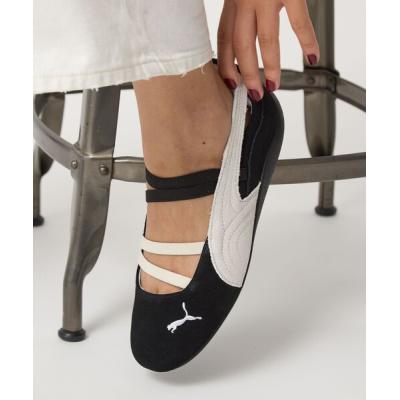 puma フラットシューズ　バレエシューズ　スニーカー　プーマ 新品 24 5cm PUMA バレエシューズ 黒 フラットシューズ プーマ
