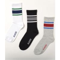 靴下 「大人向けサイズあり」クルー丈ラインソックス３足セット キッズ 子供 男の子 | ZOZOTOWN Yahoo!店