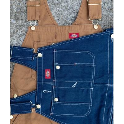 デニムオーバーオールフロントジップ（Dickies／メンズファッション