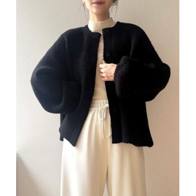 最終☆ビアズリー☆袖ニットフーディコート BEARDSLEY ビアズリーバルーン袖フレアーコート