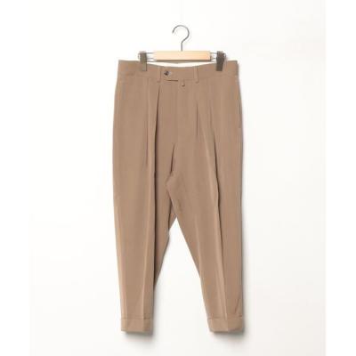 美品 NEAT テントクロス 2タックワイドスラックス ブラウン 44