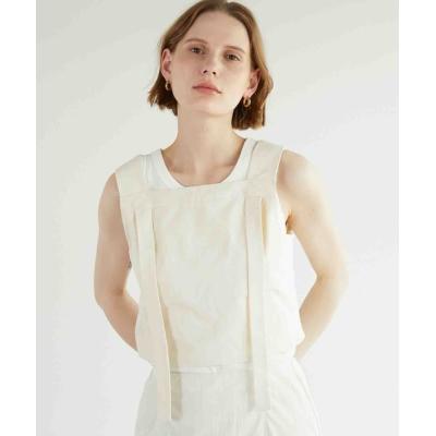 美品　LA PEAU DE GEM ベージュ　ノースリーブ　 ベスト　ジレ 美品 LA PEAU DE GEM ベージュ ノースリーブ ベスト ジレ 美品