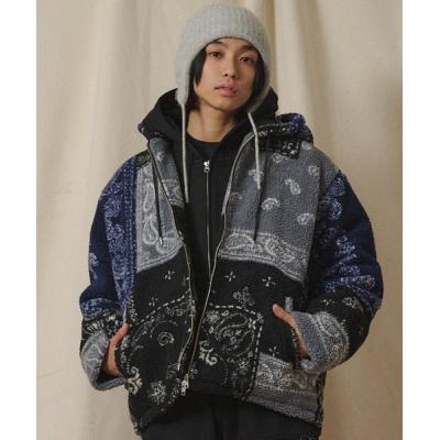 本日限定❤️お値下げ❤️ニコアンド❤️完売品❤️パッチワークボアブルゾン niko and（ニコアンド）の「パッチワークボアブルゾン（ブルゾン