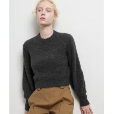LANVIN en Bleu ニット セーター フォックスカシミヤパフスリーブ