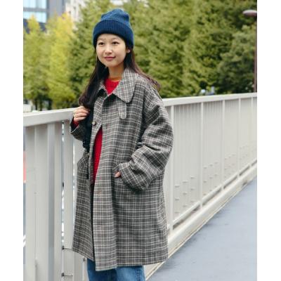 ガンクラブチェック コート（レディースコート、ジャケット