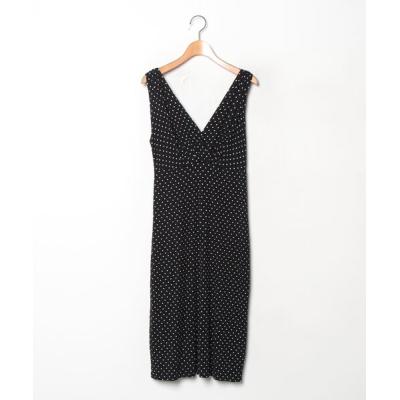 agnes b. アニエスベー ワンピース ドット 水玉　ブラック 38 美品】agnes b. アニエスベー ワンピース ドット 水玉 ブラック