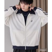 ジャージ KANGOL/カンゴール 別注 ロゴ ワンポイント刺繍 サイドラインルーズトラックジャケット「セットアップ対応」 メンズ レディース