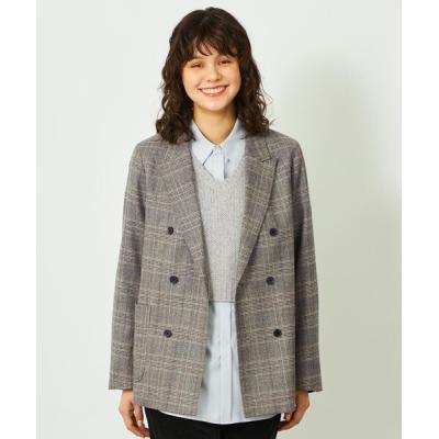 【美品】MACKINTOSH テーラードジャケット ダブル グレンチェック グレンチェックジャケット（MACKINTOSH PHILOSOPHY）（シングル/ダブル