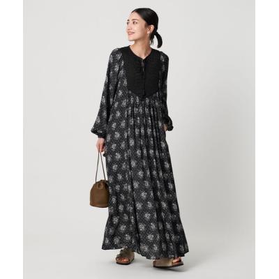 ヌキテパ 別注 ポリエステル ティアード ロングスリーブ ワンピース Demi-Luxe BEAMS（デミルクス ビームス）【別注】ne Quittez pas