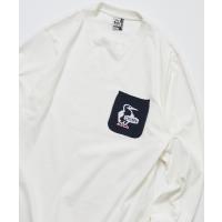 tシャツ 限定展開 CHUMS×FREAK'S STORE/チャムス 別注 ブービーバード ニットポケット クルーネック ロングスリーブ Tシャツ