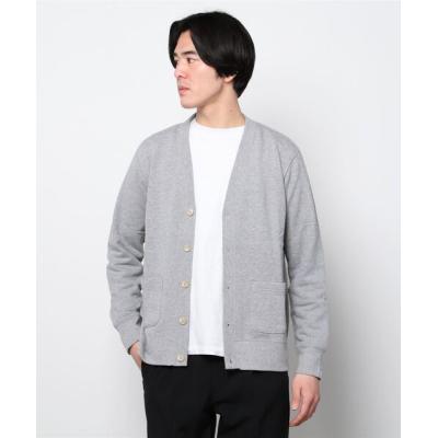 LOOPWHEELER グレー カーディガン MEDIUM Loopwheeler LW180 吊り編みカーディガン グレーメランジ