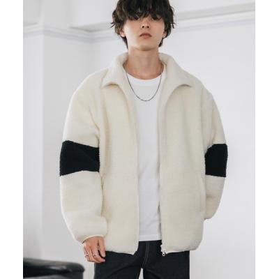 メンズフリースジャケット（ジップ、ボタン：ジップアップ）｜コート
