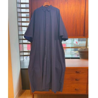 美品 ソフィードール コットンタイプライター 膝下丈プルオーバー ワンピース 青 美品 ソフィードール コットンタイプライター 膝下丈プル