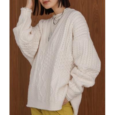 バトナー ケーブル ニット（レディーストップス） | ファッション の