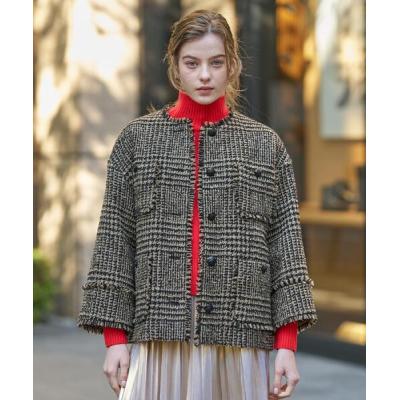 ノーカラーグレンチェックコートのおすすめ人気商品一覧 通販 - Yahoo