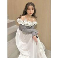 ワンピース フリルカラーニットコンビワンピース | ZOZOTOWN Yahoo!店