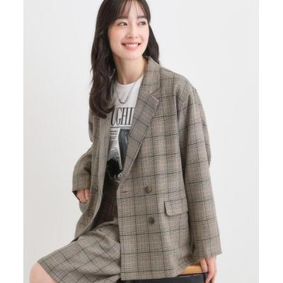 IENA モールチェックダブルブレストジャケット　38 IENA（イエナ）の「モールチェック ダブルブレストジャケット