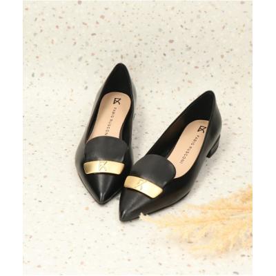 お値下げFABIO RUSCONI ポインテッドパンプス　36 ○ファビオルスコーニ FABIO RUSCONI ポインテッドパンプス （ブラック