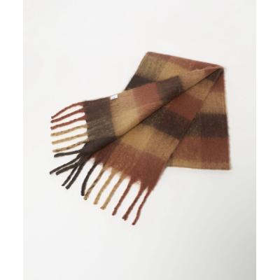 マフラー チェック ブラウン（メンズファッション） | ファッション の