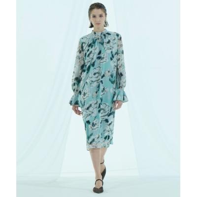 DOUBLE STANDARD CLOTHING フラワーシフォンワンピース36 Sov. フラワーシフォンワンピース 36 新Sov. フラワーシフォン