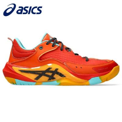 ASICS バッシュ、バスケットボールシューズ（色：レッド系