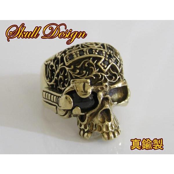 ブラススカルリング(3)オニキス11号 13号 15号 6号 17号 18号 19号 20号 21号...