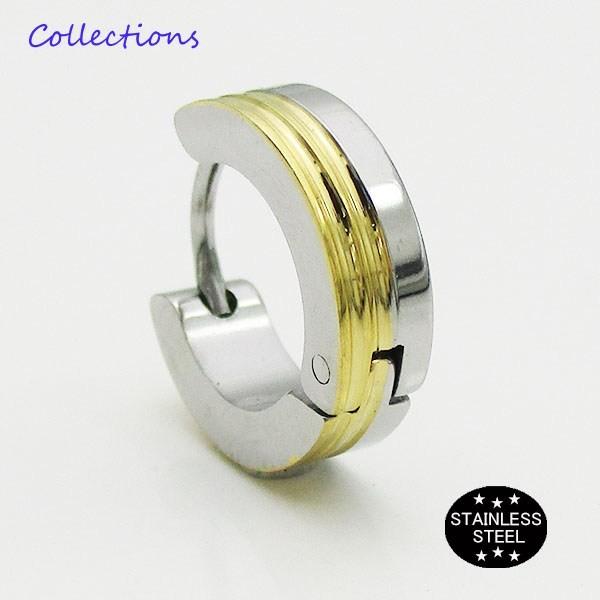 ピアス レディース ステンレス ピアス (33)13mmハーフ 銀 金 片耳売り サージカル 316...